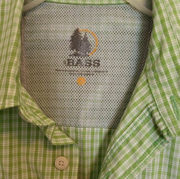 G.H. Bass & Com Short Sleeve Shirt Size Large Green - Picture 5 of 7